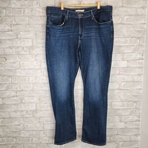 Levi Strauss Classic Straight Jeans Medium Wash Blue Minimalist Heritage 34